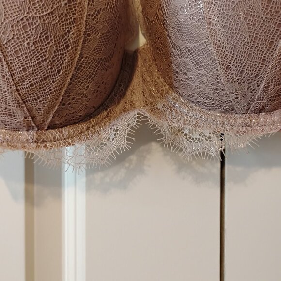 Victoria’s Secret Women's Dusty Lavender Lace Dream Angels Lined Demi Bra 34DD - Picture 2 of 5